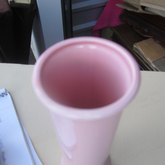 VTG 1985 FTD FLORIST PINK CYLINDER VASE, VERY CUTE SMALL VASE - Picture 2 of 4